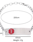 Health ID Bracelet- Steel