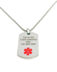 Health ID Pendant- Rectangle