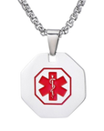 Health ID Pendant (Octagon) without Chain